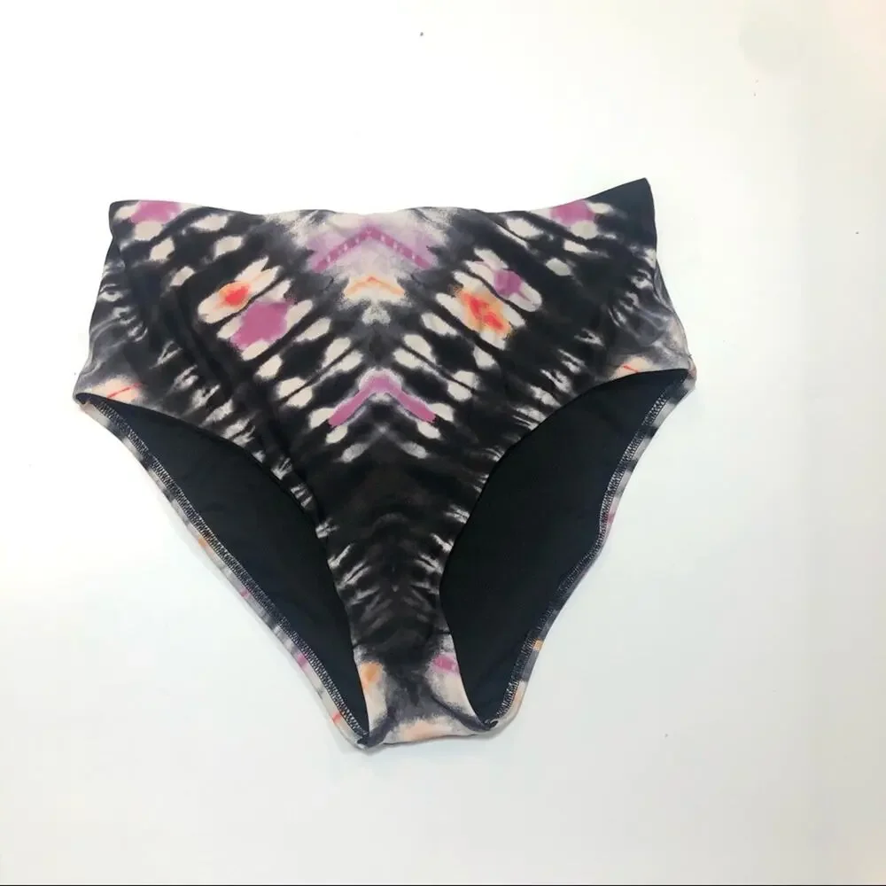 Bar III INK-DYE High-Waist Bikini Swim Bottom